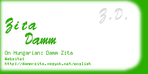 zita damm business card